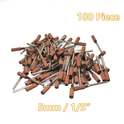 100 pcs/bag Rubber with Abrasives Sharper Mounted Points Coarse Grinding Heads for Metal Mable Glass