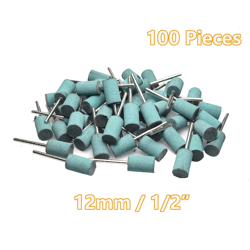 100 pcs/bag Rubber Polishing Points Jewelry Amber Woodcarving Grinding Heads Die Grinder Accessories