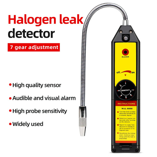 WJL-6000 Halogen Leak Detector R22a R410A R134A R4047A MP39 Gas Detector Freon Gas Analyzer Refrigerant Air Conditioning Tester