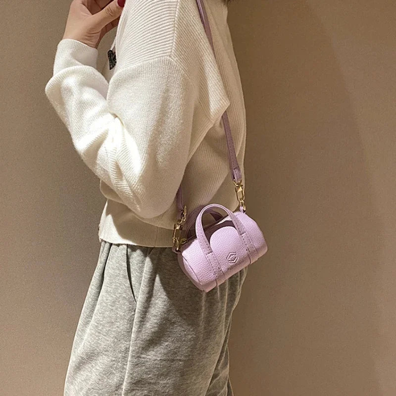 Women's Fashion Mini Bags Soft PU Leather Shoulder Bags Lipstick Organizer Earphone Key Coin Money Storage Pouch Crossbody Bag