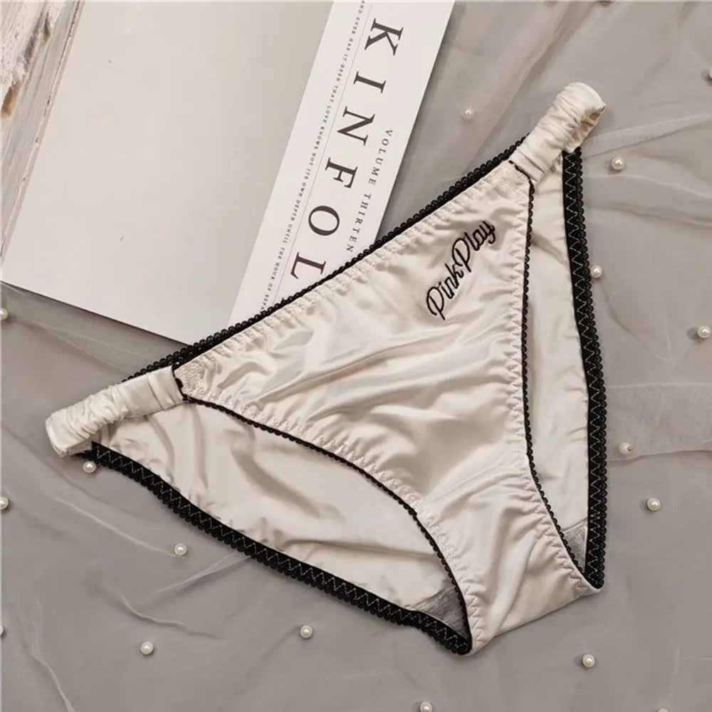 Yoga Underpants Low Waist Embroidery Thong Smooth Panty Sport Panties Underwear Briefs