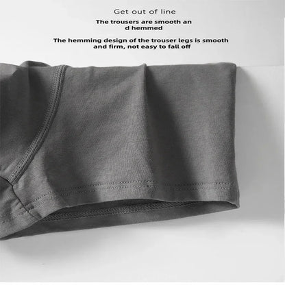 4PCS Men's Solid Color Antibacterial Underwear Mid-Waist Loose Comfortable Breathable Letter Plus Size Boxers Fat Underwear