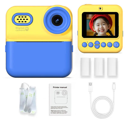 High Definition Digital Camera for Children's Photography Miniature Thermal Print Camera 1080P Video Capture