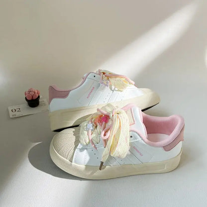 Women's casual shoes popular student sports student junior high school sweet versatile thick bottom girls casual sneakers