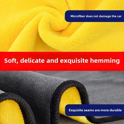 Ultra Fine Fiber Car Towel Ultra Thick Car Dry Towel Moisture Absorbing Car Wash Cloth Reusable Cleaning Cloth11.8x11.8in