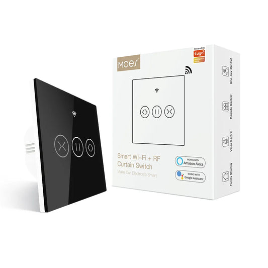 WiFi Curtain Switch - Tuya App Remote Control, Motor Wall Compatible