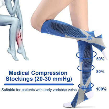 Unisex Running Men Women Compression Socks For Football Anti Fatigue Pain Relief 20-30mmhg Compression Socks Fit For Sport Socks