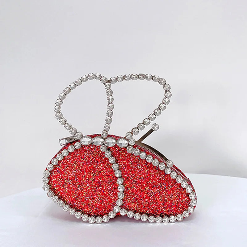 Women's Clutches Fashion Party Rhinestone Butterfly Shape Mini Handbag