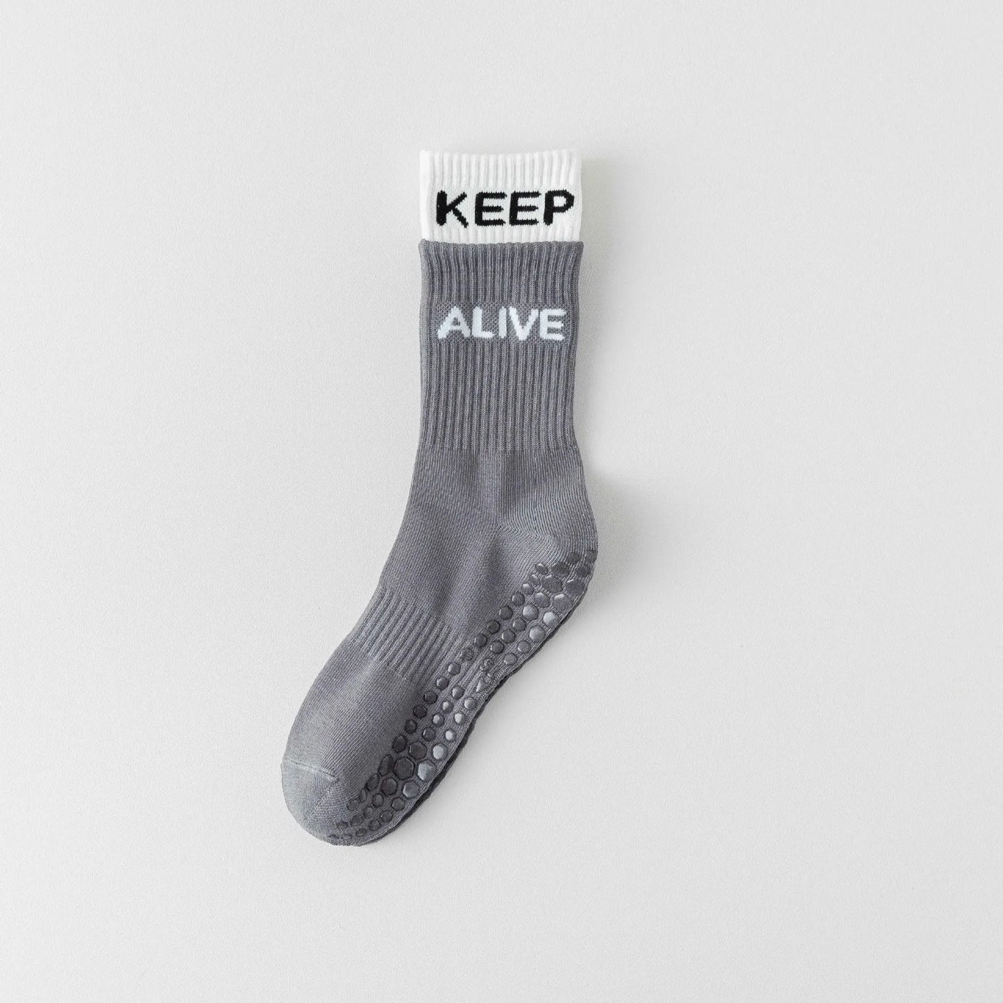 Women's Non-Slip Yoga Socks with Silicone Grip Mid Cushioned Workout Socks for Pilates Gym Indoor Exercises Yoga Socks