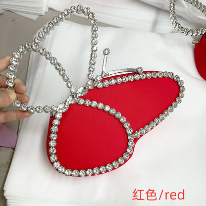 Women's Clutches Fashion Party Rhinestone Butterfly Shape Mini Handbag