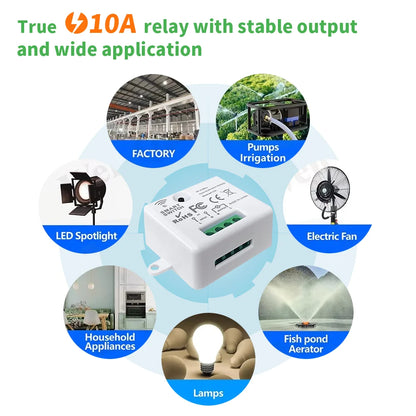 433MHz Wireless Remote Control Light Switch 220V 110V 10A Relay Controller Mini Round Button Wall Panel Switch For Lighting Led