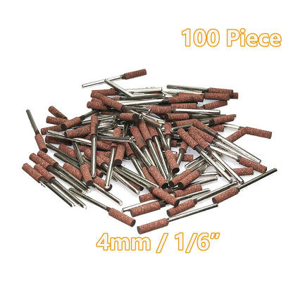100 pcs/bag Rubber with Abrasives Sharper Mounted Points Coarse Grinding Heads for Metal Mable Glass