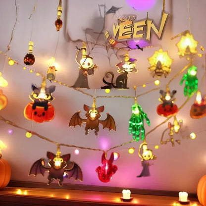 1.5/3m/6m Halloween Light String Mummy Pumpkin Ghost Lantern String Ghost Festival Supplies Happy Halloween Party Decor 2025
