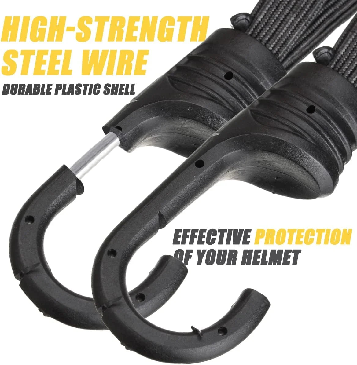 Universal 60cm Motorcycle Luggage Strap Moto Helmet Gears Fixed Elastic Buckle Rope High-Strength Retractable Protective