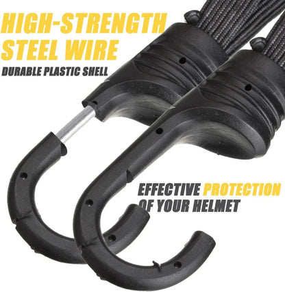 Universal 60cm Motorcycle Luggage Strap Moto Helmet Gears Fixed Elastic Buckle Rope High-Strength Retractable Protective