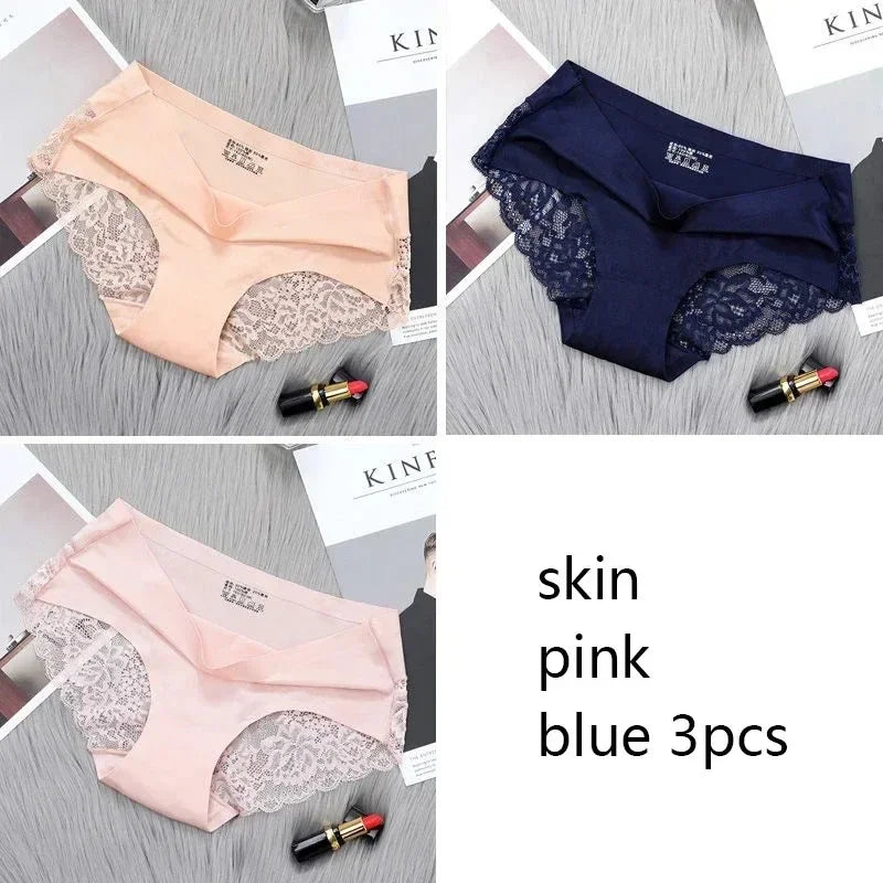 1/3/4/5Pcs New Arrival Low Rise Ladies Sexy Lace Panty Underpants Panties For Women Lingerie Cotton Briefs