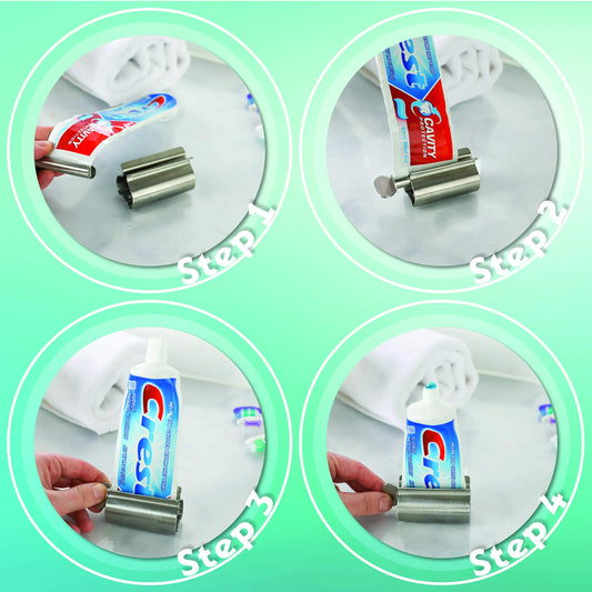 1 pc Toothpaste Squeezer Tube Roller Stainless Steel Tube Squeezer Tube Roller Save toothpaste and eliminate toothpaste waste