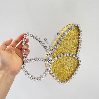 Women's Clutches Fashion Party Rhinestone Butterfly Shape Mini Handbag
