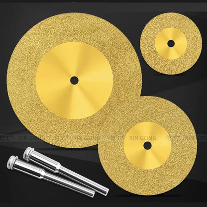 XG 10pcs 16mm-60mm Diamond Cutting Discs Cut Off Mini Saw Blade with Connecting 3mm Shank for Dremel Drill Fit Rotary Tool