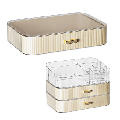 ZK30 INS Storage Makeup Cosmetic Case Waterproof Makeup Organizer Jewelry Box Woman Beauty Skin Care Drawer Home Storage Box