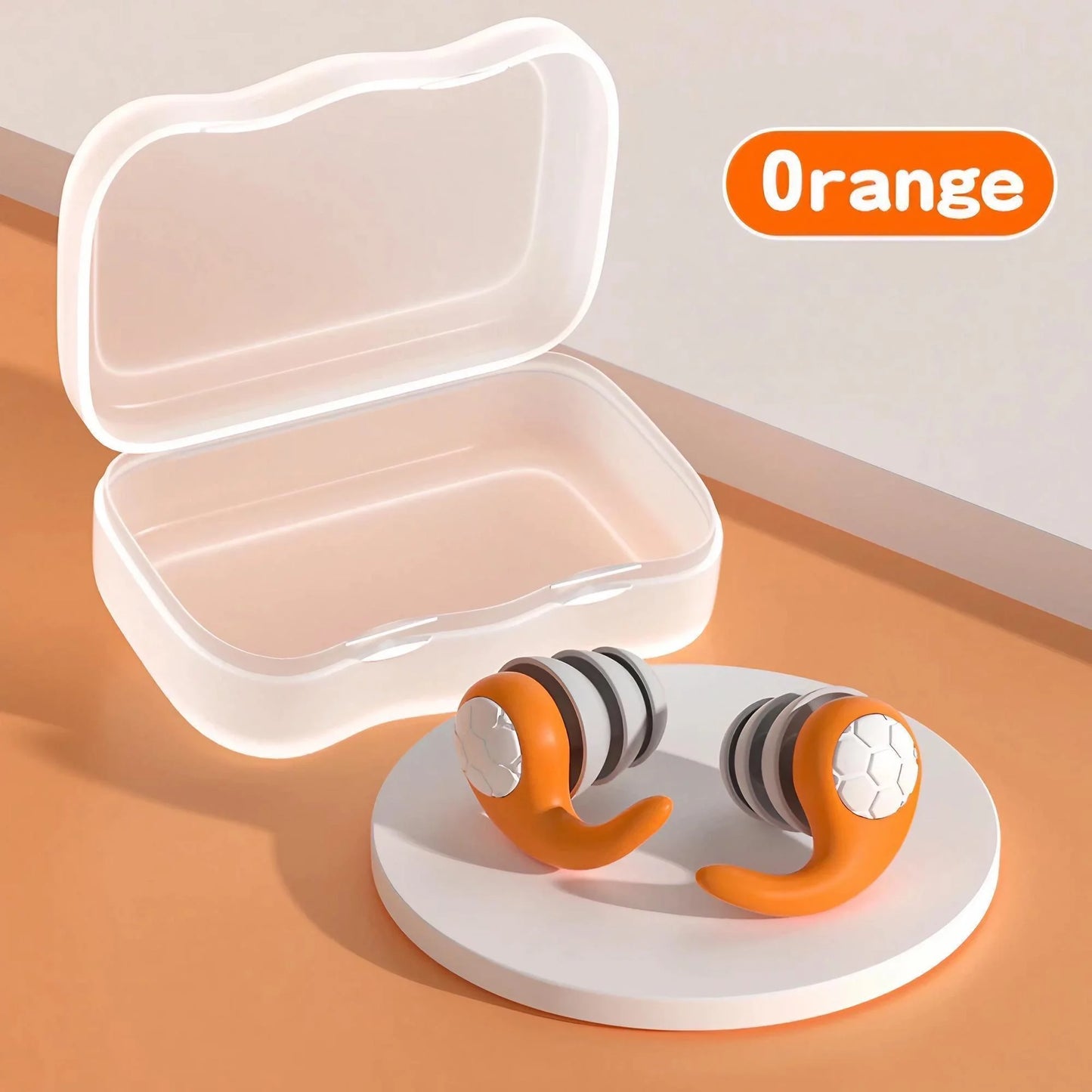 1 Pair Soft Silicone Earplugs - Noise Canceling, Waterproof, Comfortable Fit, for Sleep, Swimming, Creating a Silent Environment
