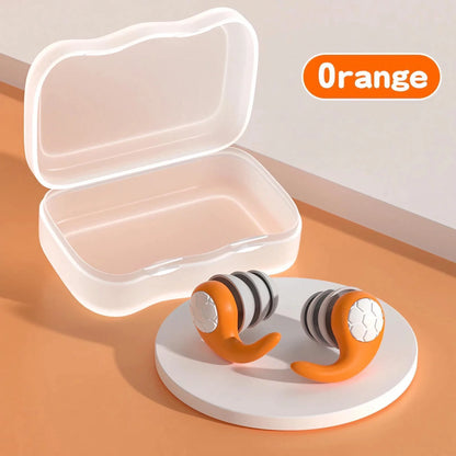 1 Pair Soft Silicone Earplugs - Noise Canceling, Waterproof, Comfortable Fit, for Sleep, Swimming, Creating a Silent Environment
