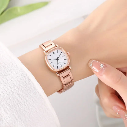 Women's Watch Light Luxury Simple Temperament Retro Small and Simple Women's Steel Belt Quartz Watch can be customized