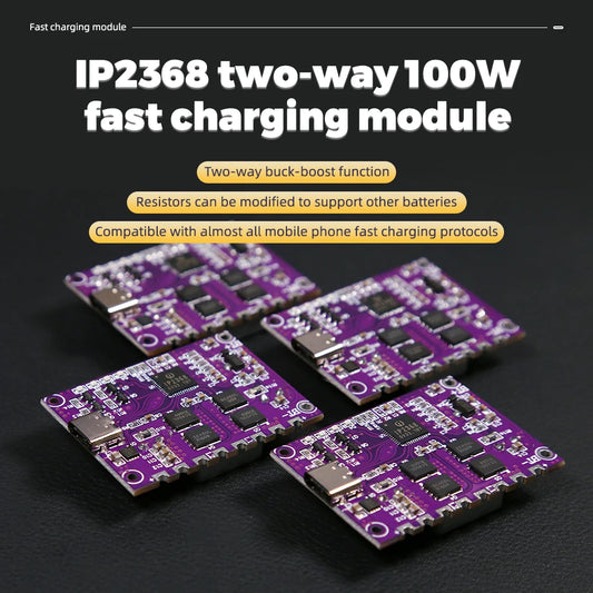 IP2368 100w Bidirectional Fast Charging Module Buck-Boost Type-c Interface 4S Lithium Battery High-Power Fast Charging Board
