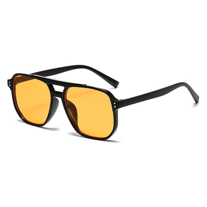 Vintage Men Women Big Sunglasses Men Square Shades Brand Designer Unisex Sun Glasses Black Lense Male Female Sunglasses UV400