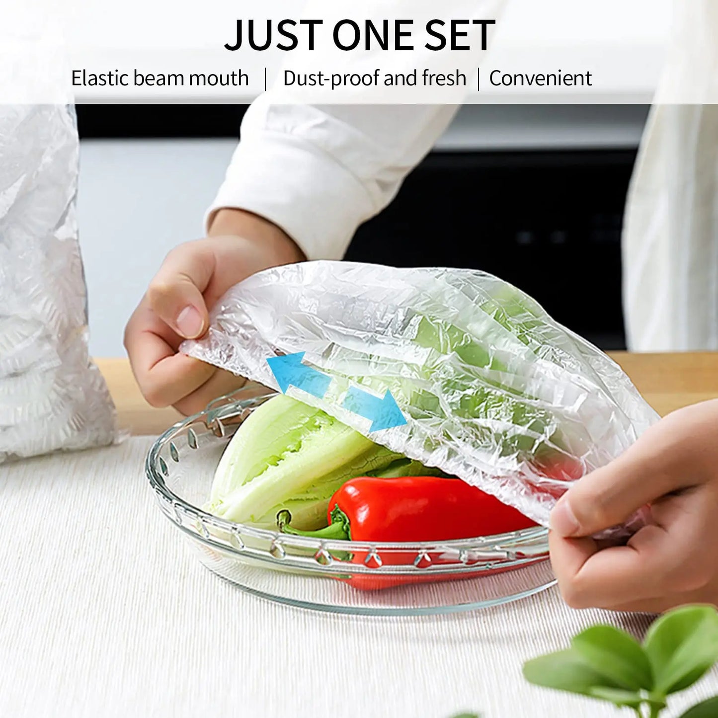 100 Pieces Disposable Food Covers Food Storage Container Covers Waterproof Elastic Food Wrap for Outdoor Kitchen