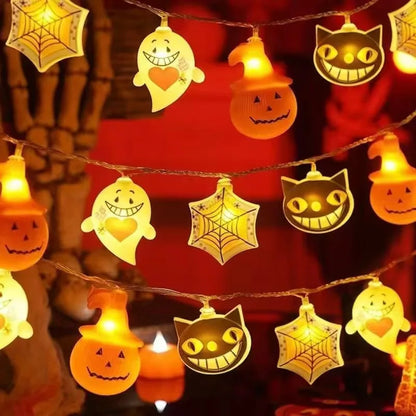 1.5/3m/6m Halloween Light String Mummy Pumpkin Ghost Lantern String Ghost Festival Supplies Happy Halloween Party Decor 2025