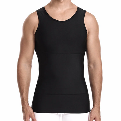 YBFDO Men Body Shaper Slimming Compression Vest Undershirt Seamless Waist Trainer Tank Top Belly Control Weight Loss Shapewear