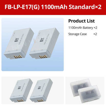 FB LP-E17 Camera battery for R50/R8/200d II/R10/RP/M6mark2/800D/760D/750D/200D/77D/M5/M3