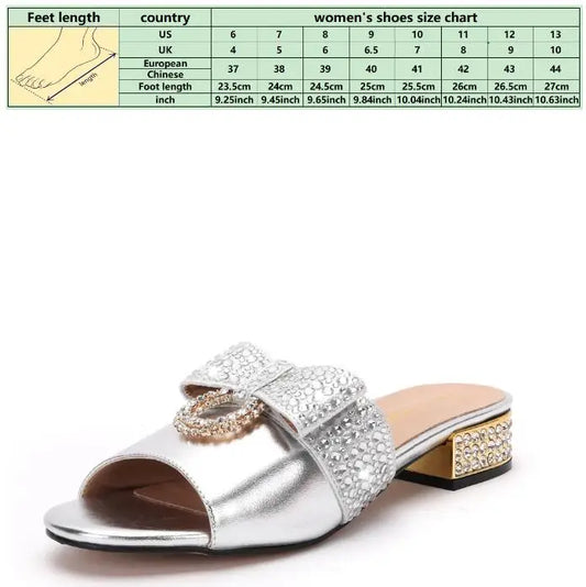 Wind Full Diamond Flat Bottom Slippers Fashion Plus Size Crystal Hot Diamond High Heel Wedding Banquet Bolsos De Mujer Tendencia