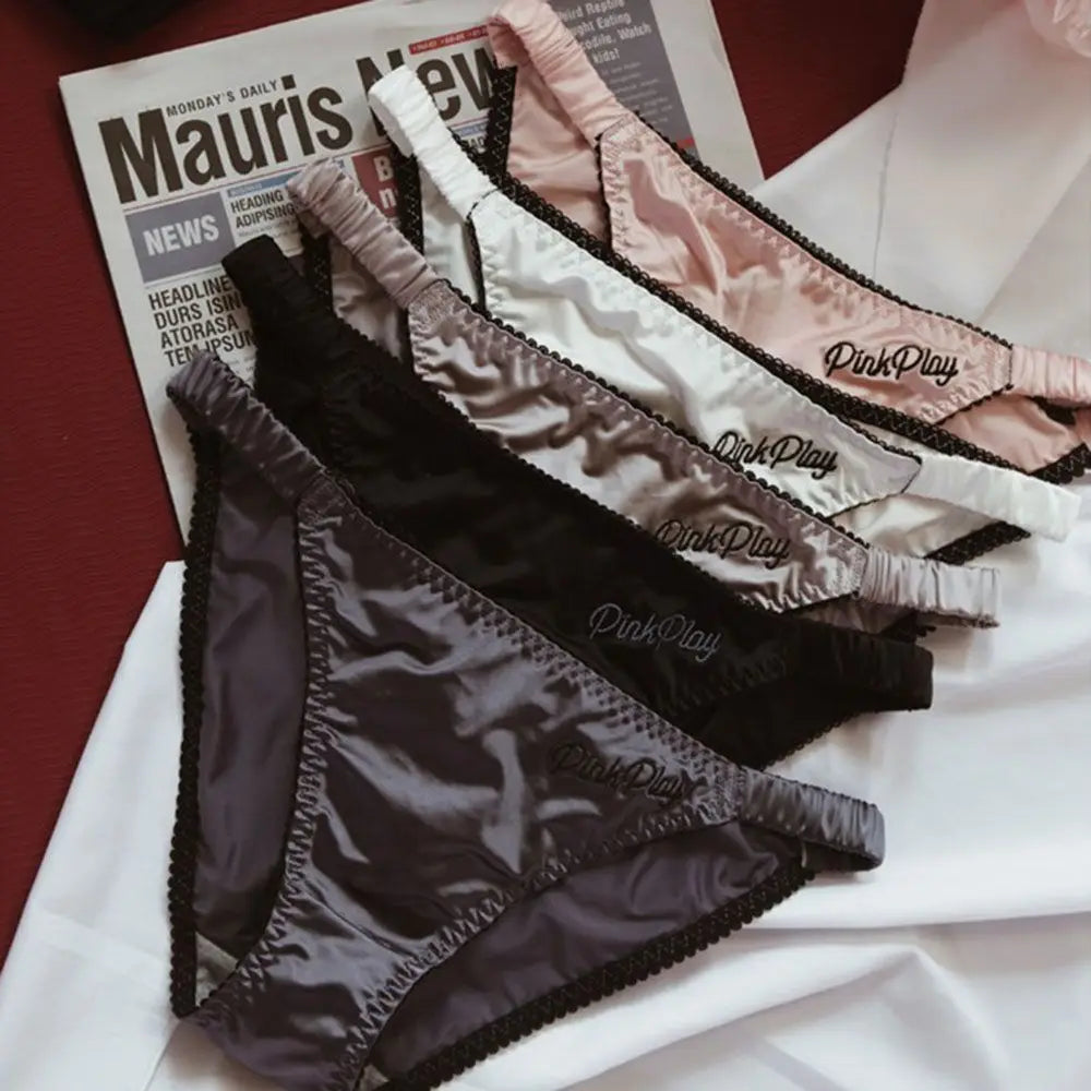 Yoga Underpants Low Waist Embroidery Thong Smooth Panty Sport Panties Underwear Briefs