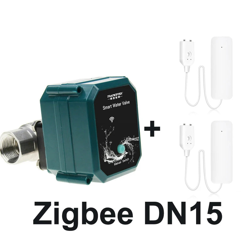 Tuya Zigbee Wifi Valve 0% To 100% Water Open Rate Intelligent Ball Valve Automation Controller Water Leakage Sensor Smart Life