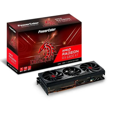 USED PowerColor Radeon RX 6800 XT 16GB Red Dragon GDDR6 Video Graphics Card GPU