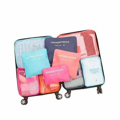 6pcs Set Travel Storage Bags Suitcase Packing Set Storage Cases Portable Luggage Organizer Clothes Shoe Foldable Organizer
