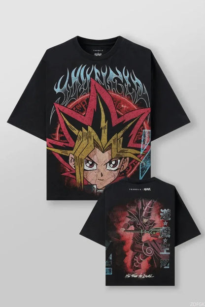Yu-Gi-Oh Printed Tee T-shirt Oversised Trendy Game Fan Summer Men's Fashion Casual