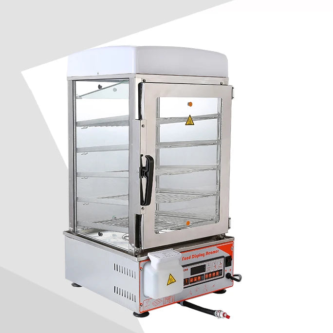 500S Automatic Energy-efficient 5 Layers Steamed Magic Bun Glass Hot Food Display Warmers Cabinets Other Baking Equipment