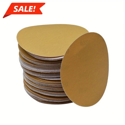 100 Pack 6" DiscsHook Loop Pads Sanding Disc Flocking 320 Grit NO-Hole
