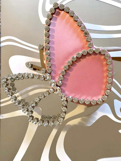 Women's Clutches Fashion Party Rhinestone Butterfly Shape Mini Handbag