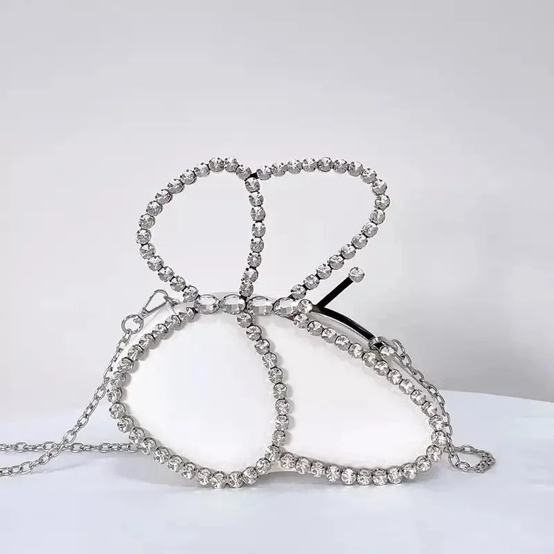 Women's Clutches Fashion Party Rhinestone Butterfly Shape Mini Handbag