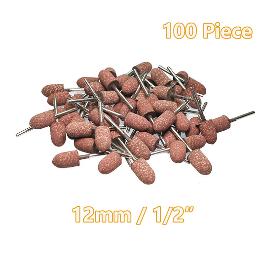 100 pcs/bag Rubber with Abrasives Sharper Mounted Points Coarse Grinding Heads for Metal Mable Glass