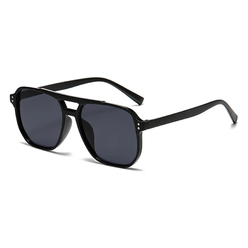 Vintage Men Women Big Sunglasses Men Square Shades Brand Designer Unisex Sun Glasses Black Lense Male Female Sunglasses UV400