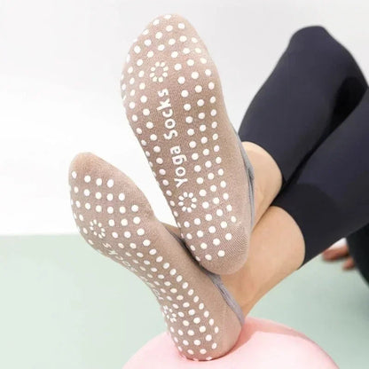 1/4pYoga socks, children's socks, cotton, professional anti slip silicone, indoor fitness, dancing, beginner Pilates sports sock