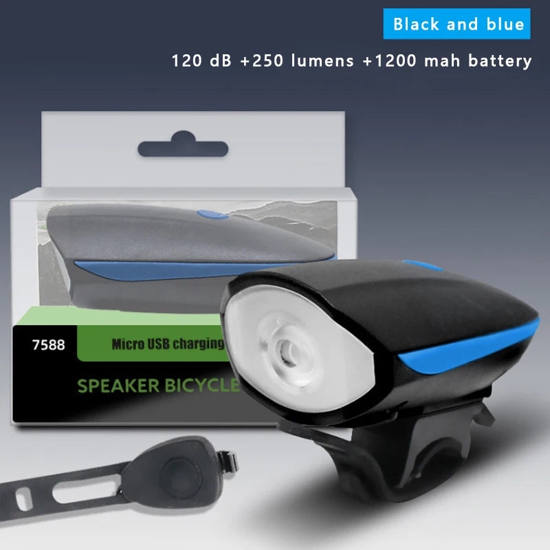 Waterproof 3 Modes Bicycle Headlight USB Rechargeable Mountain Bike LED Flashlight Safety Night Riding Bike Accessories