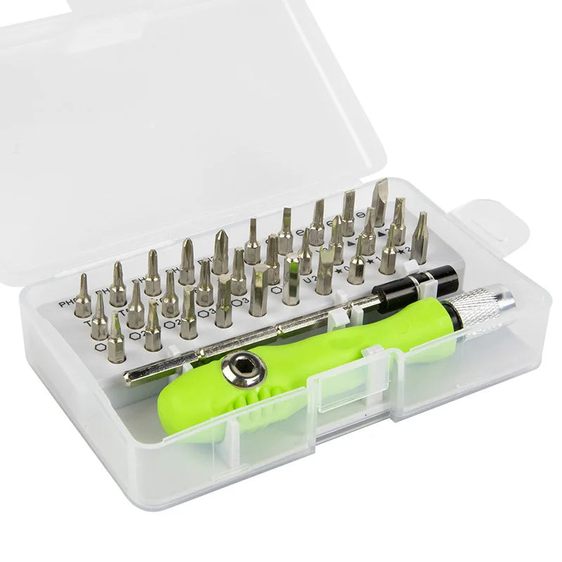 32-in-1 Mini Precision Screwdriver Set with 30 Magnetic Screwdriver Bits Manual Repair Tools for iPhone PC Watch Computer Repair