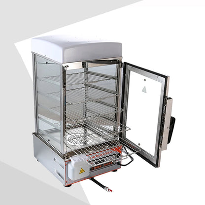 500S Automatic Energy-efficient 5 Layers Steamed Magic Bun Glass Hot Food Display Warmers Cabinets Other Baking Equipment