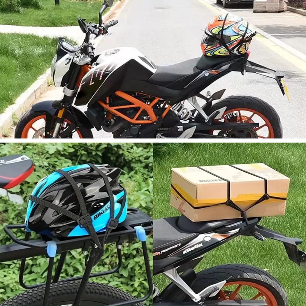 Universal 60cm Motorcycle Luggage Strap Moto Helmet Gears Fixed Elastic Buckle Rope High-Strength Retractable Protective
